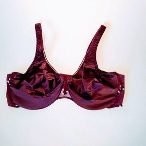 NEW! OLGA SATIN BURGUNDY BRA SIZE 40C